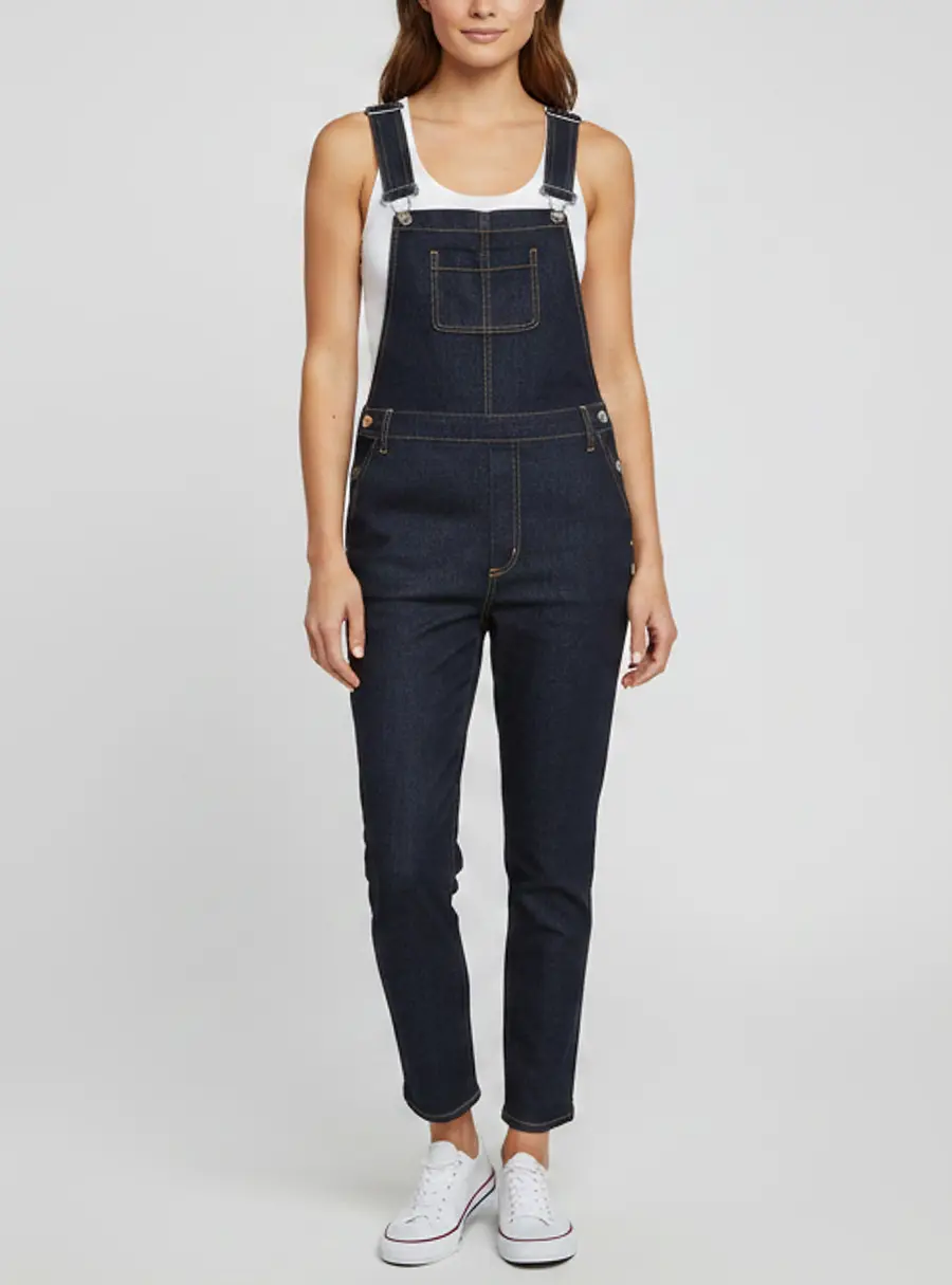 RED Valentino Blue Denim Dungaree Overalls M