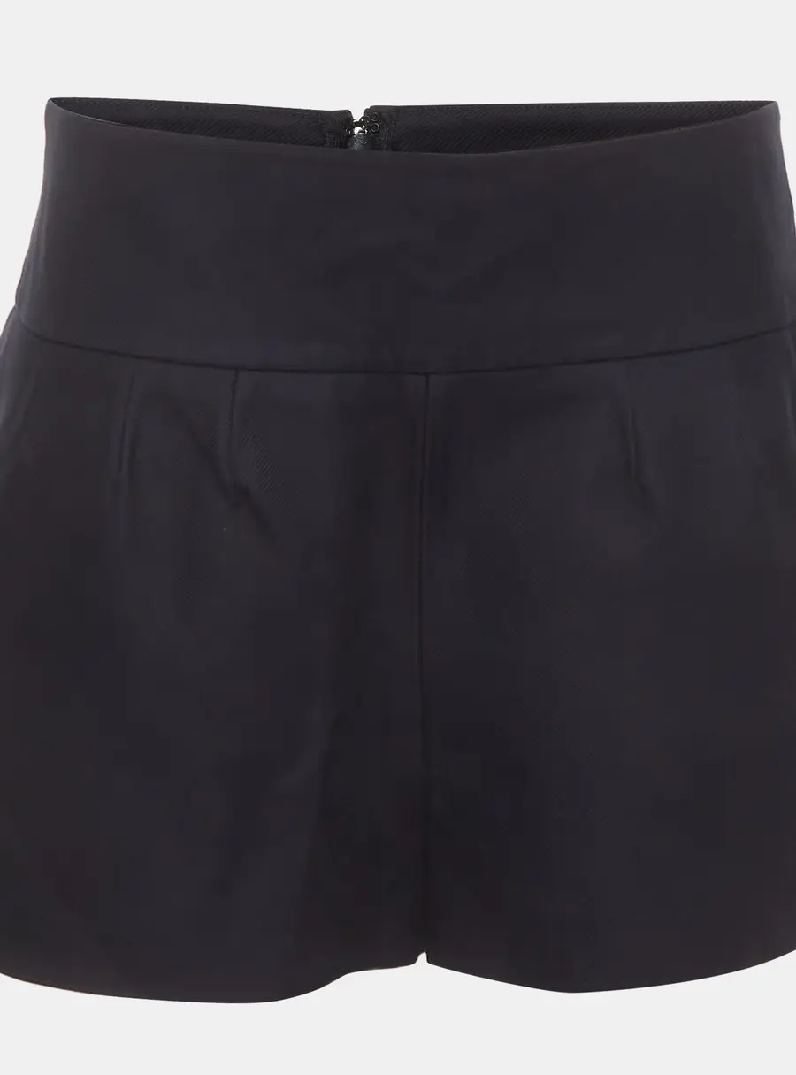 RED Valentino Navy Blue Gabardine Pleated Shorts L