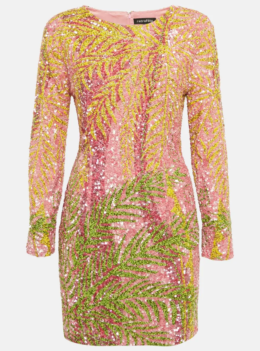 Retrofete Multicolor Sequin Nikki Mini Dress M