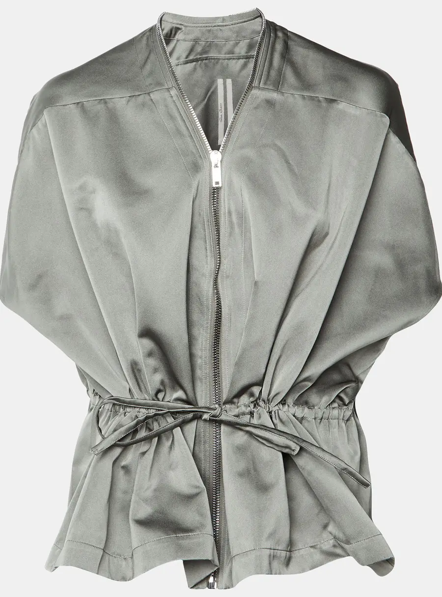Rick Owens Sage Green Technical Fabric Relaxed Sail Jacket One Size