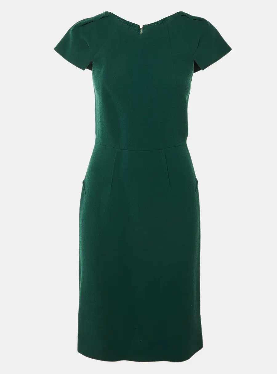 RM by Roland Mouret Green Wool Sheath Dress M