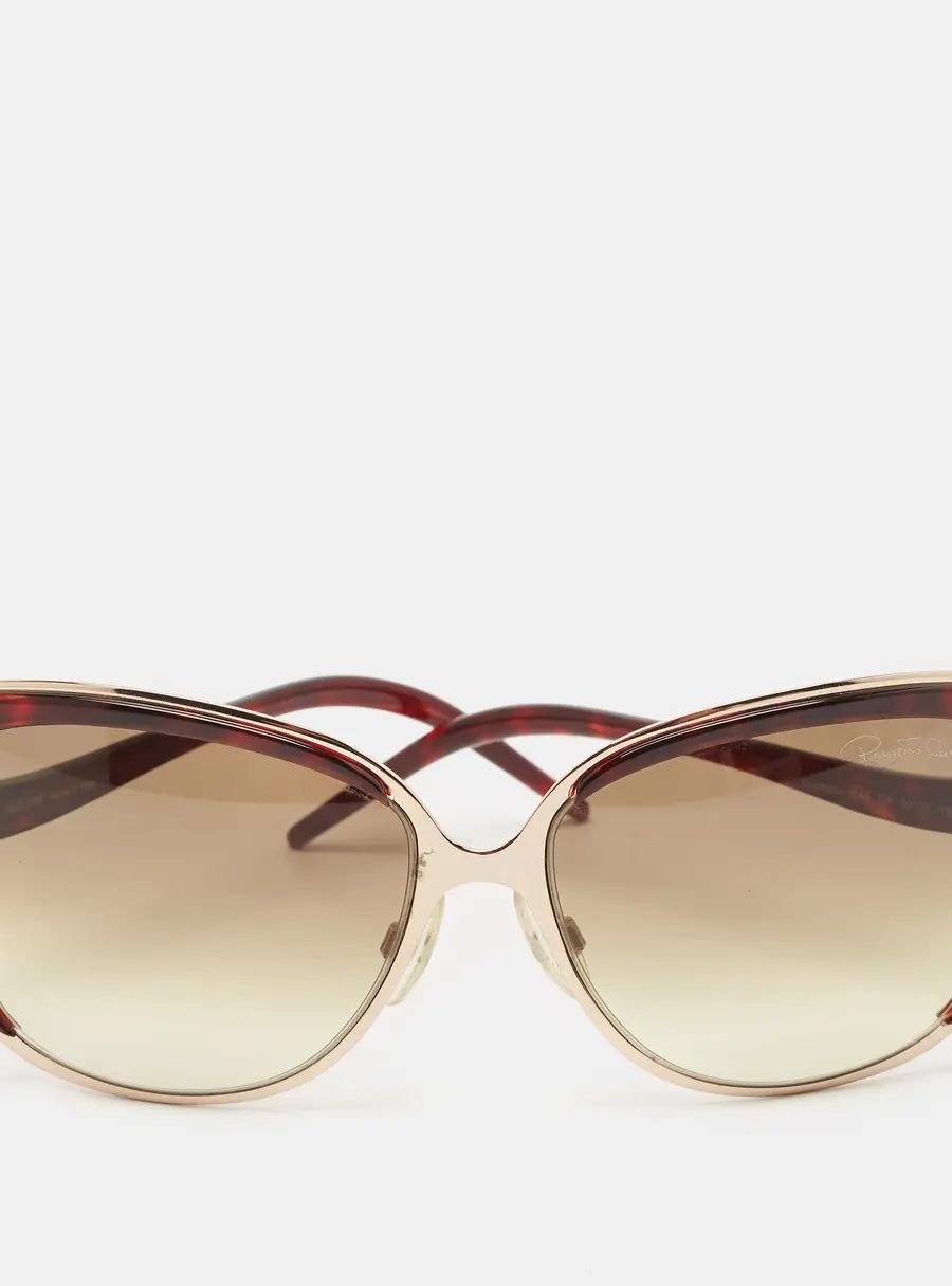 Roberto Cavalli Brown Gradient Rosmarino 654S Oversized Sunglasses