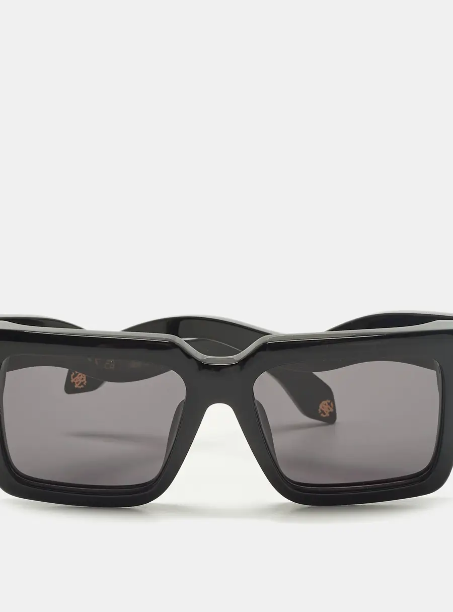 Roberto Cavalli Black SRC 055 Snake Square Sunglasses