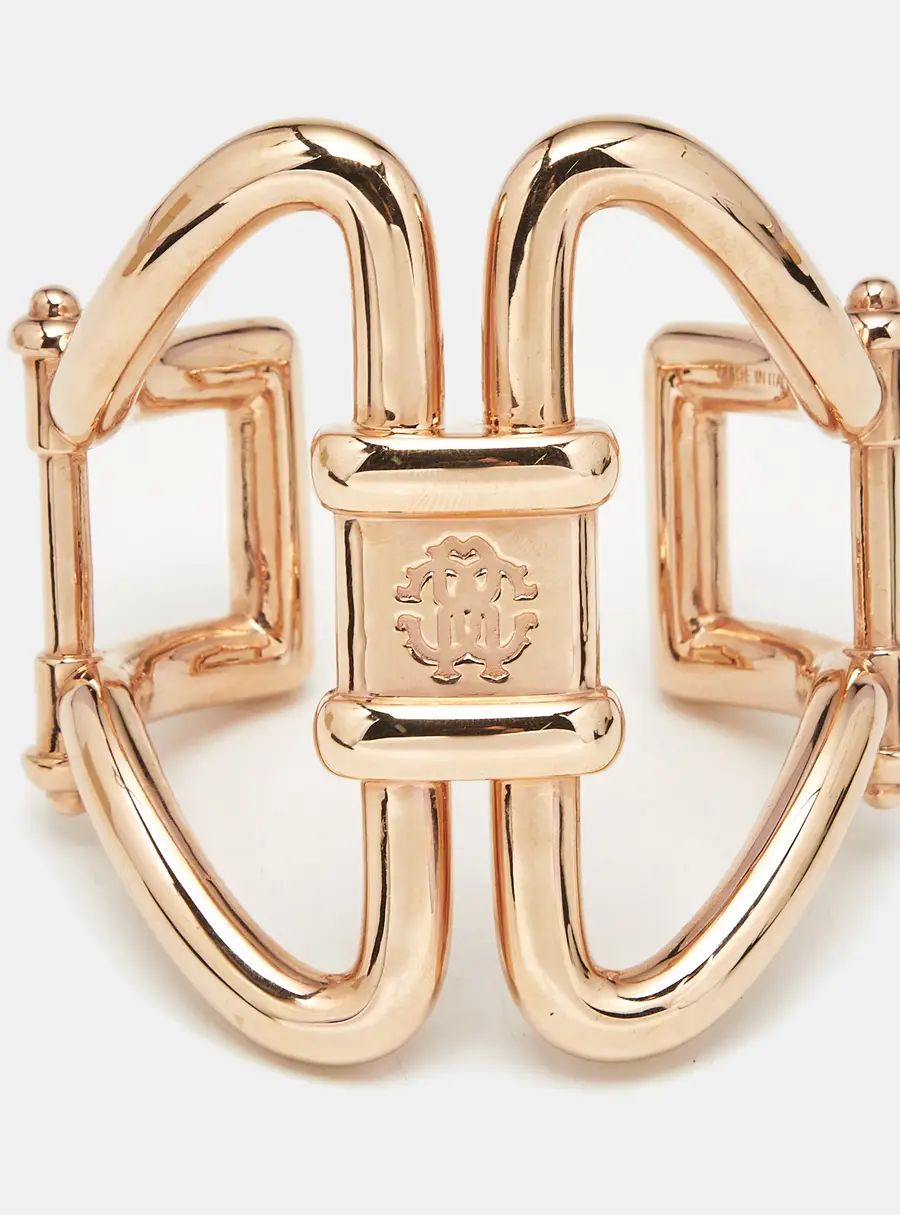 Roberto Cavalli Rose Gold Tone Cuff Bracelet