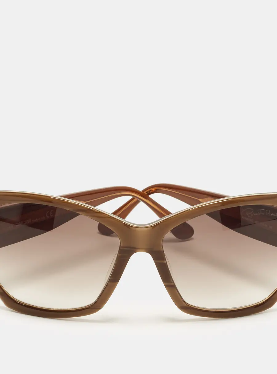 Roberto Cavalli Brown Gradient Abelia 592S Oversized Sunglasses