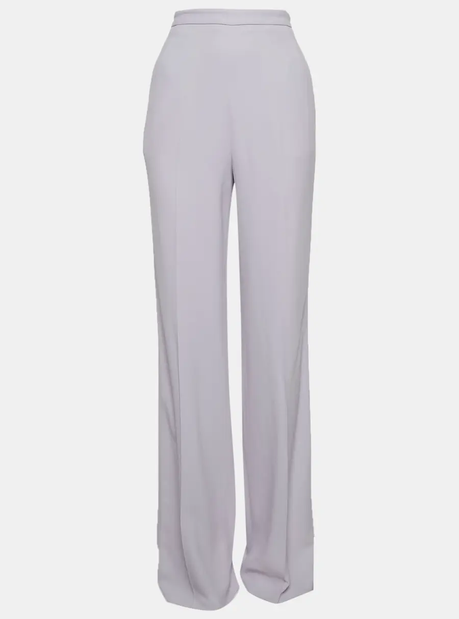Roberto Cavalli Purple Crepe Wide-Leg Trousers M