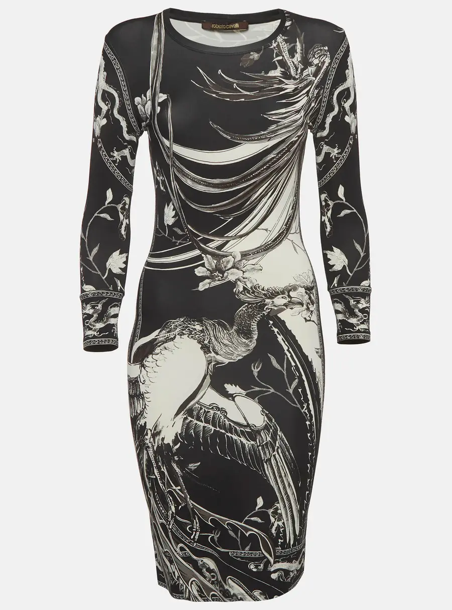 Roberto Cavalli Multicolor Knit Bodycon Dress S