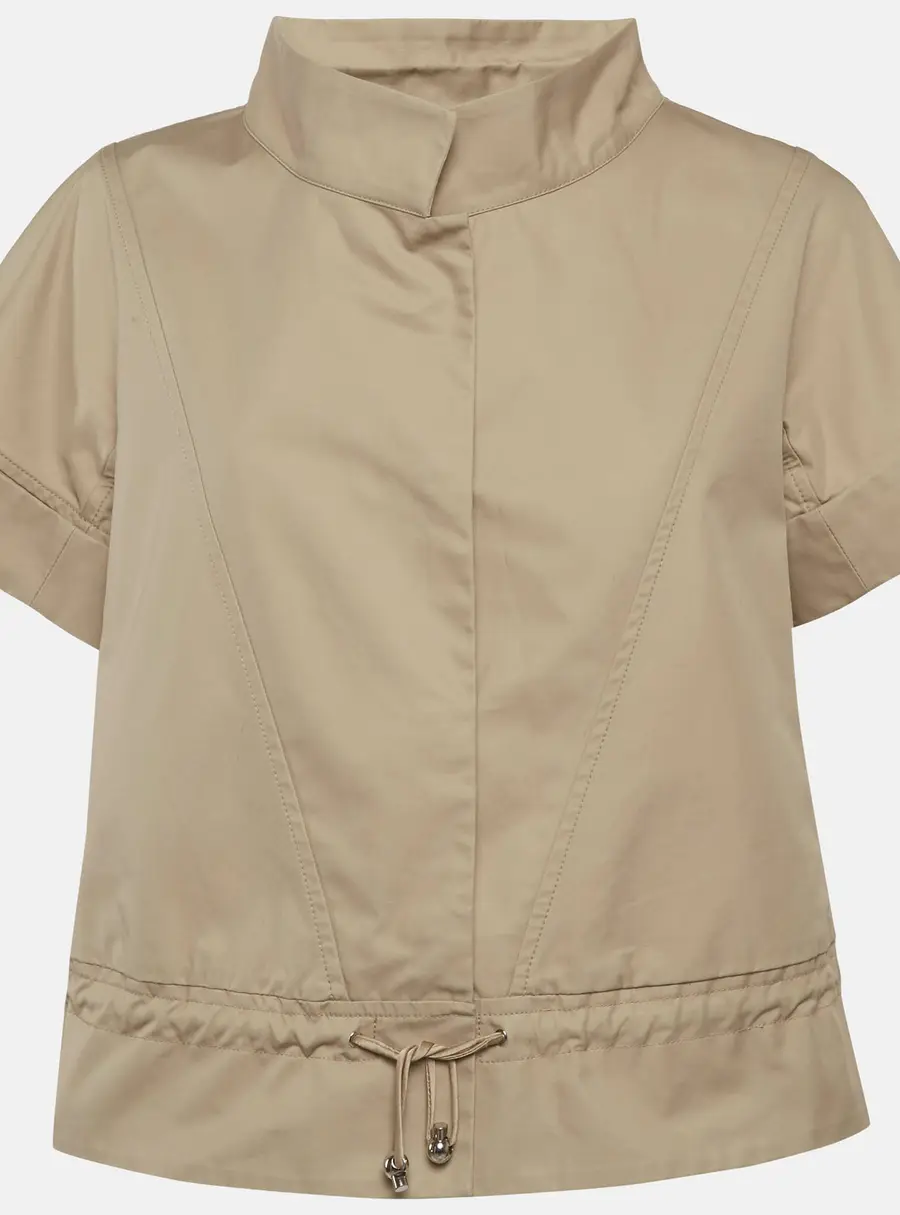 Roberto Cavalli Beige Gabardine Drawstring Detail Jacket M