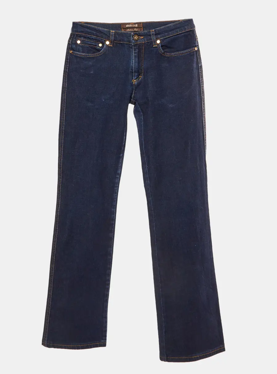 Roberto Cavalli Blue Denim Straight Fit Jeans S/Waist 26"
