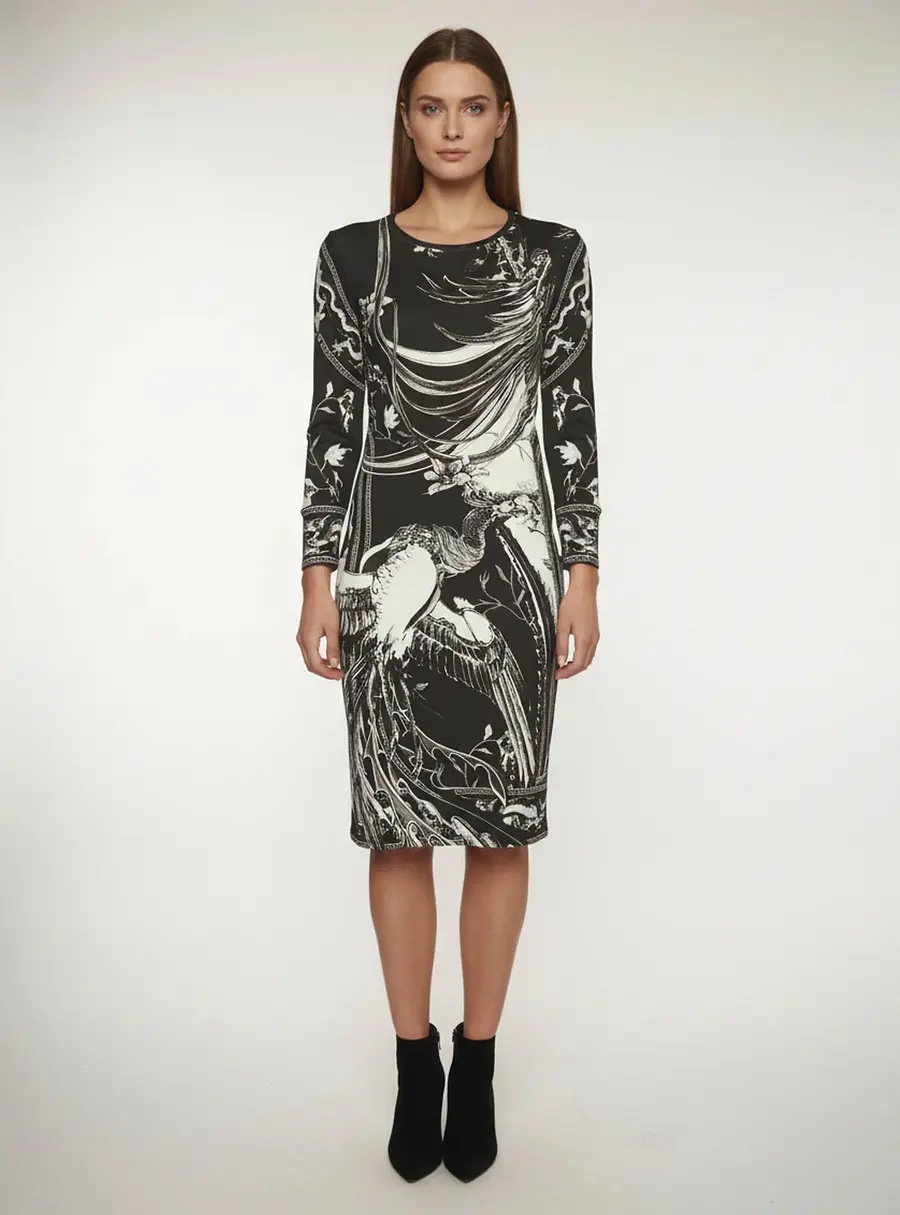 Roberto Cavalli Multicolor Knit Bodycon Dress M