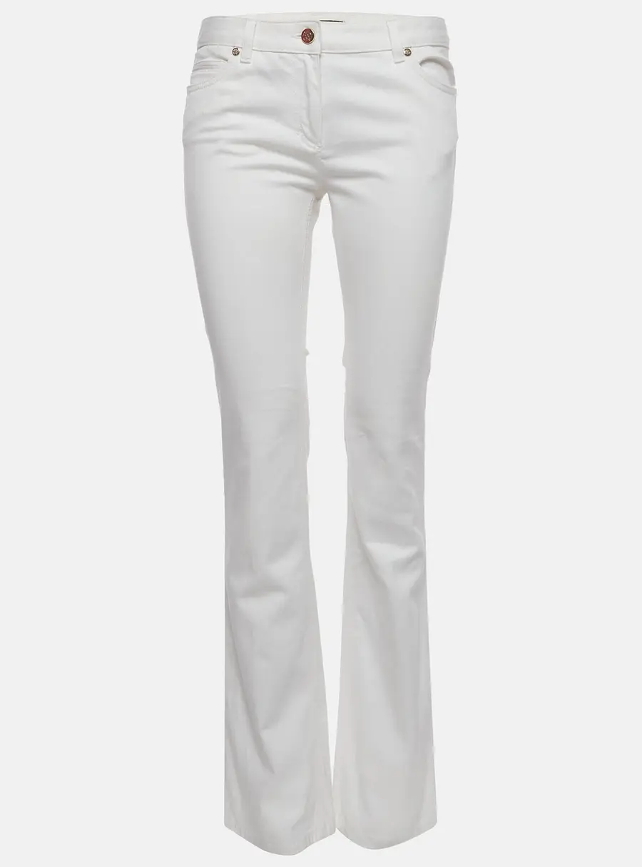 Roberto Cavalli White Denim Straight Fit Jeans M /Waist 31"