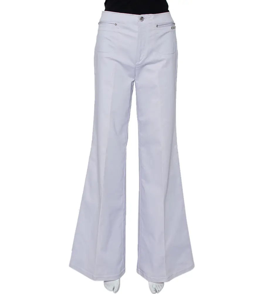 Roberto Cavalli Lavender Cotton Bootcut Trousers L