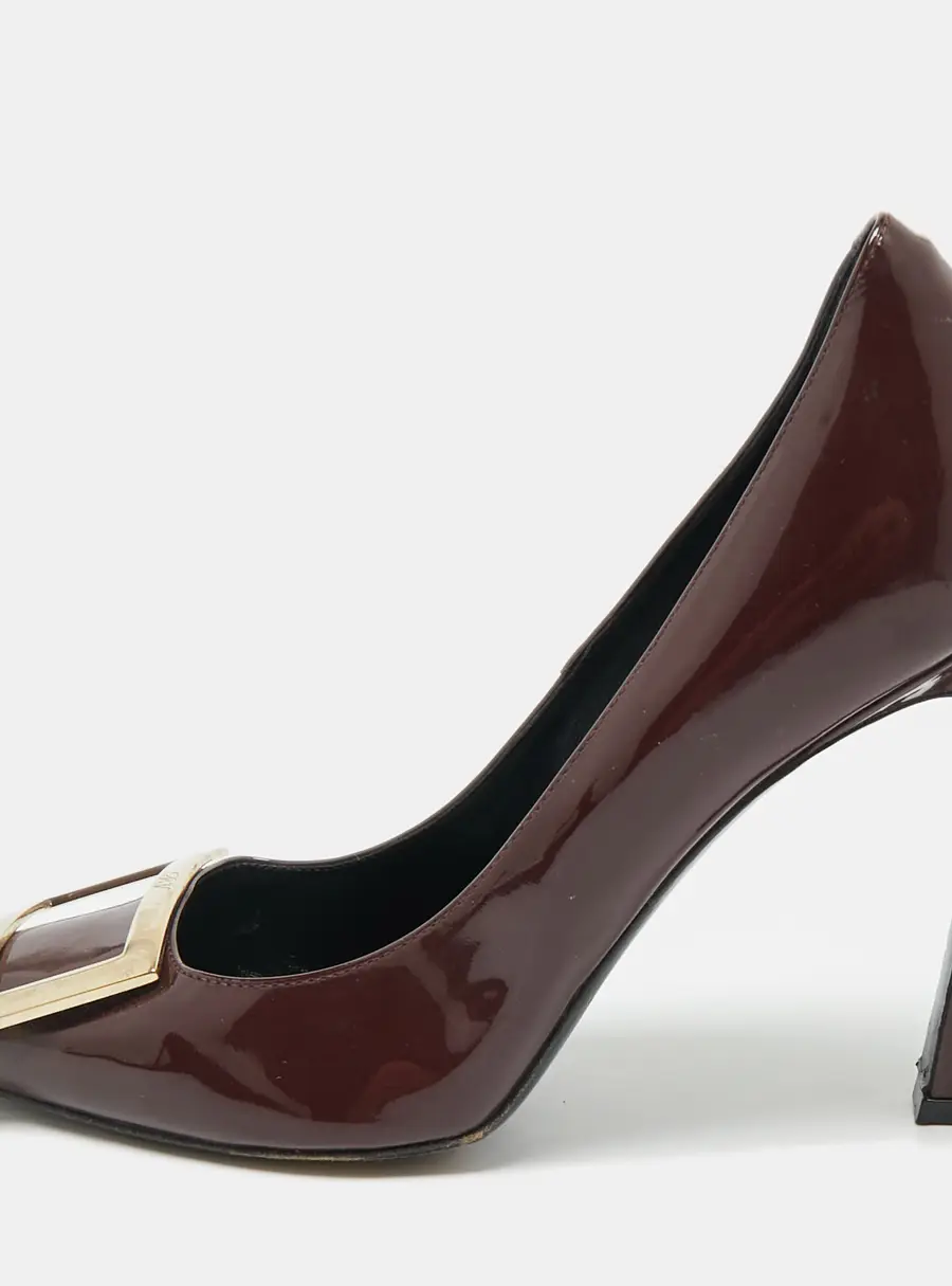 Roger Vivier Burgundy Patent Leather Trompette Pumps Size 37