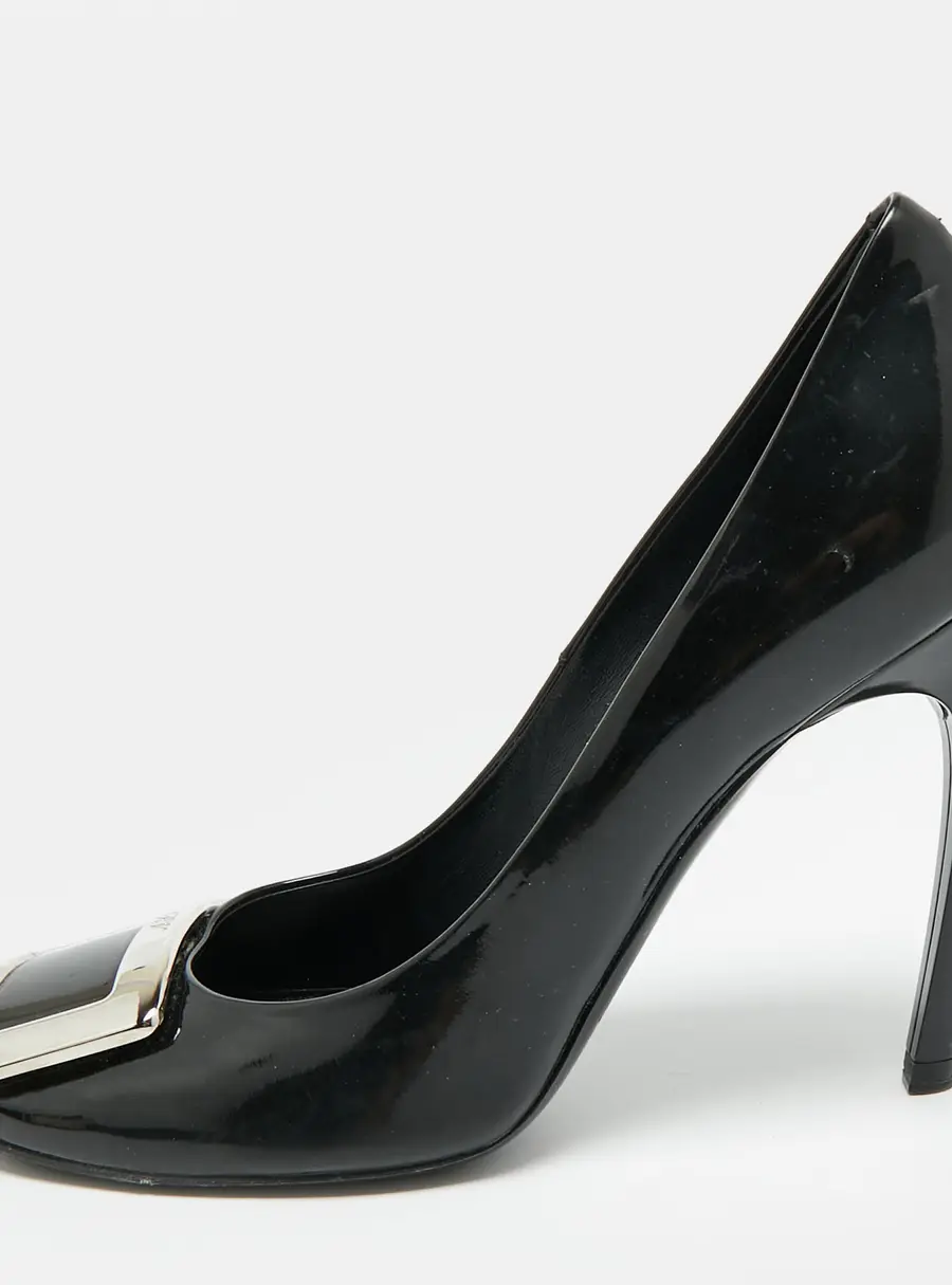 Roger Vivier Trompette Size 37 Black Patent Leather Pumps