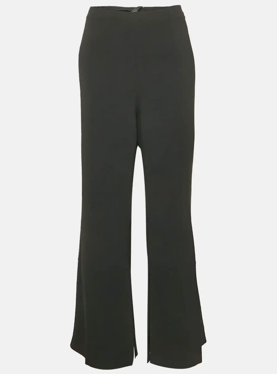 Roland Mouret Black Crepe Slit Detail Trousers XXL