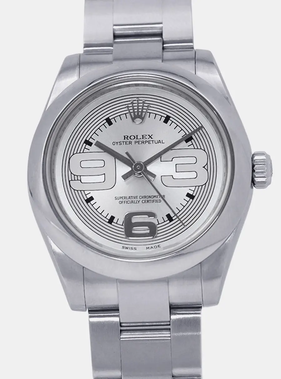 Rolex Oyster Perpetual 177200 Silver Stainless Steel Automatic Women's Wristwatch 31mm