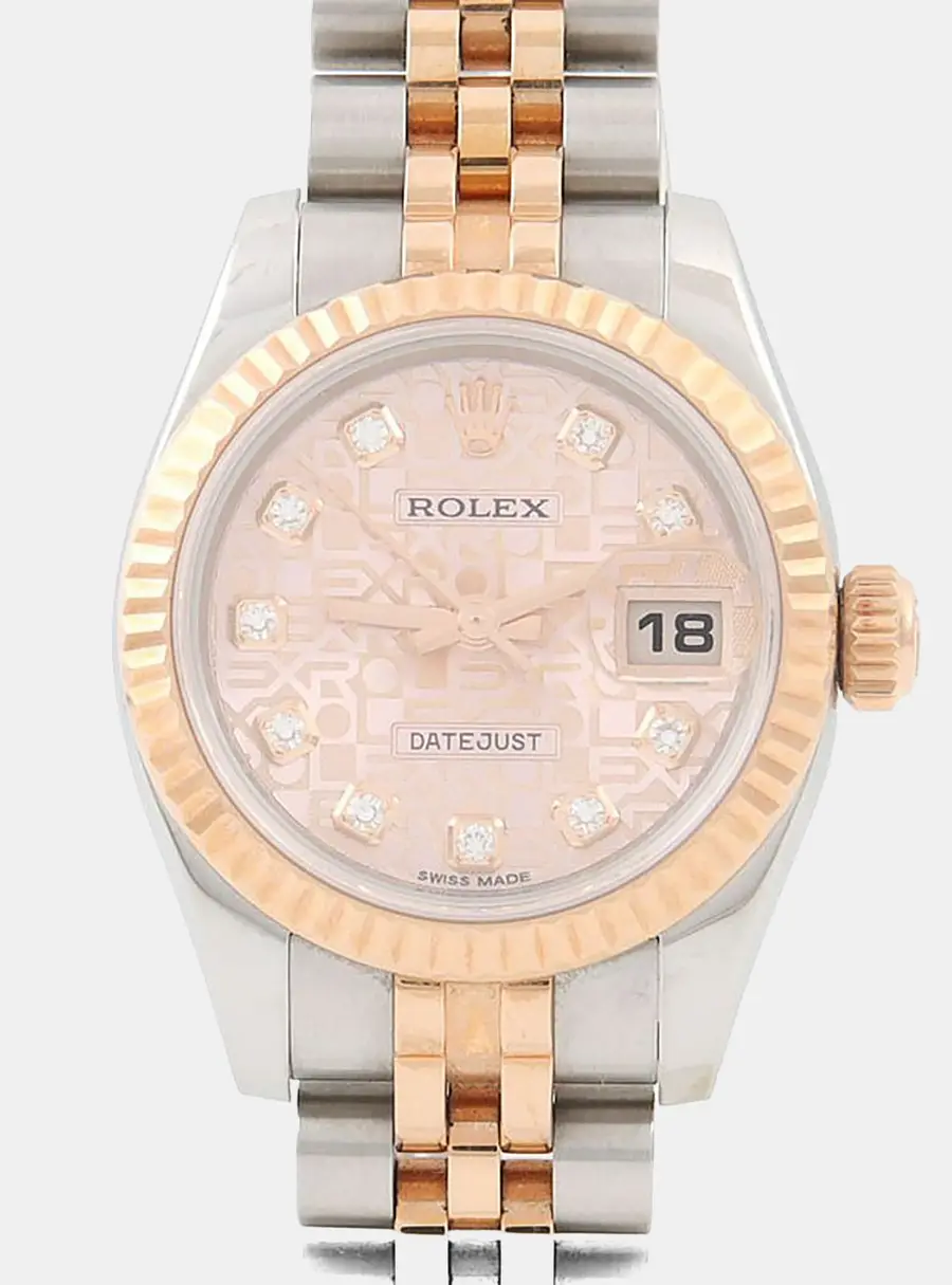 Rolex Datejust 179171 Pink 18K Rose Gold, Stainless Steel Automatic Women's Wristwatch 26mm