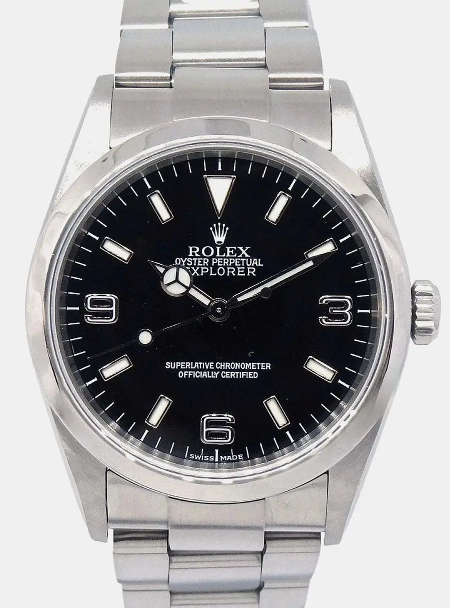 Rolex Explorer 114270 Black Stainless Steel Automatic Women's Wristwatch 36mm