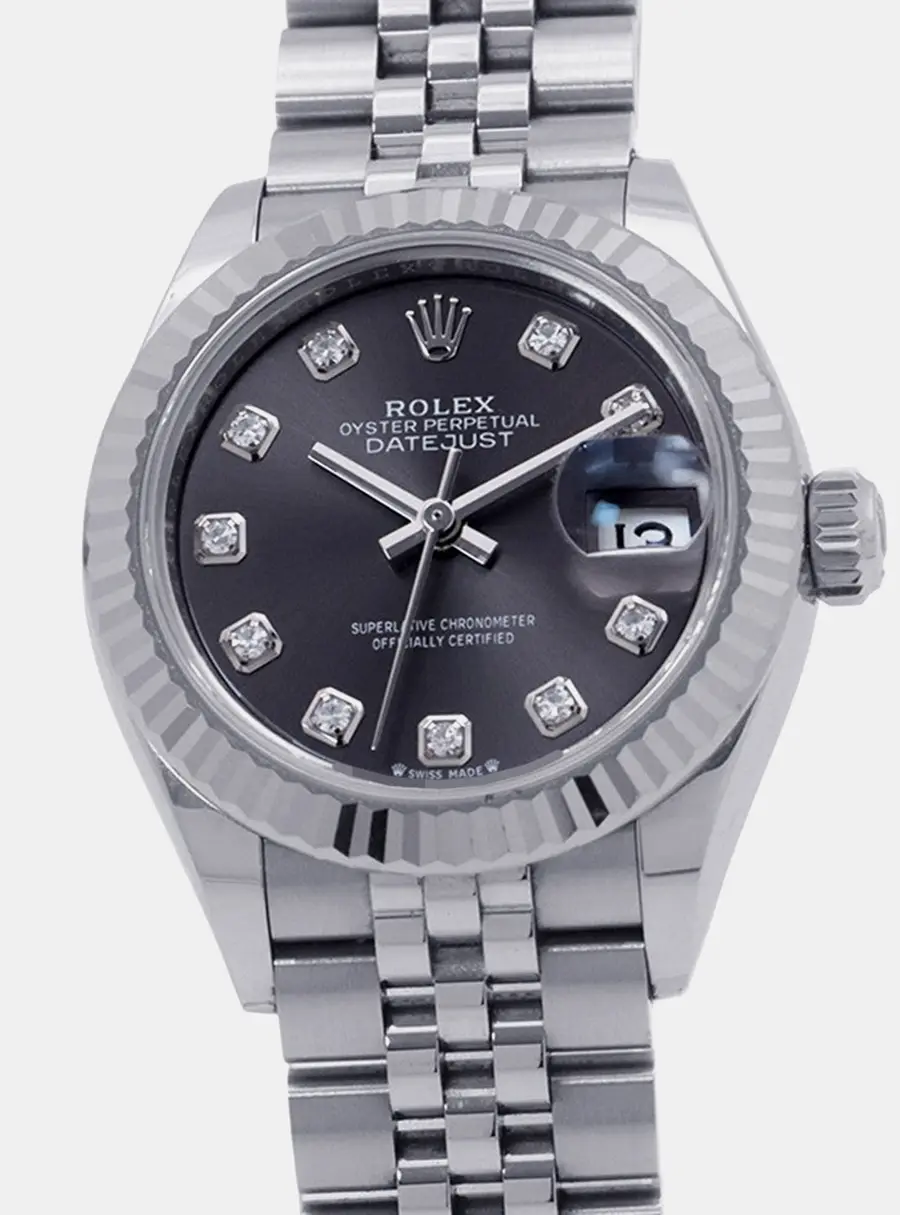 Rolex Datejust 279174G Dark Gray Stainless Steel Women's Wristwatch 28mm