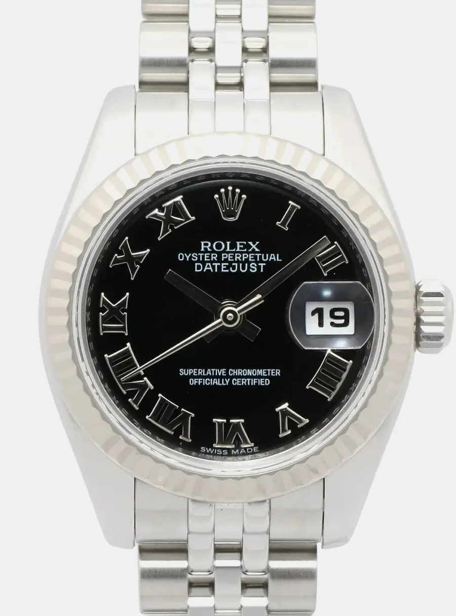 Rolex Lady Datejust 179174 Black Stainless Steel Automatic Women's Watches 26mm
