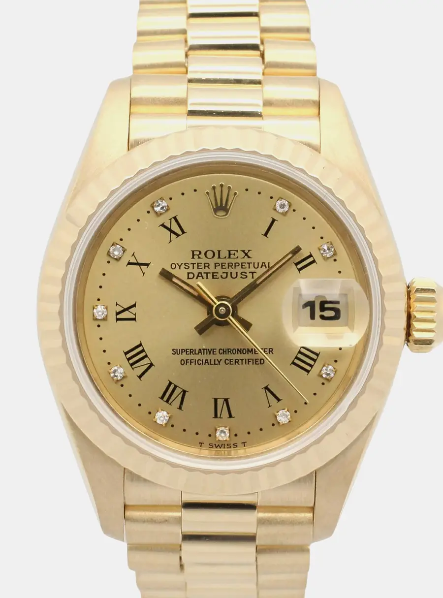 Rolex Datejust 69178G Gold 18K Yellow Gold Diamond Automatic Women's Watches 26mm