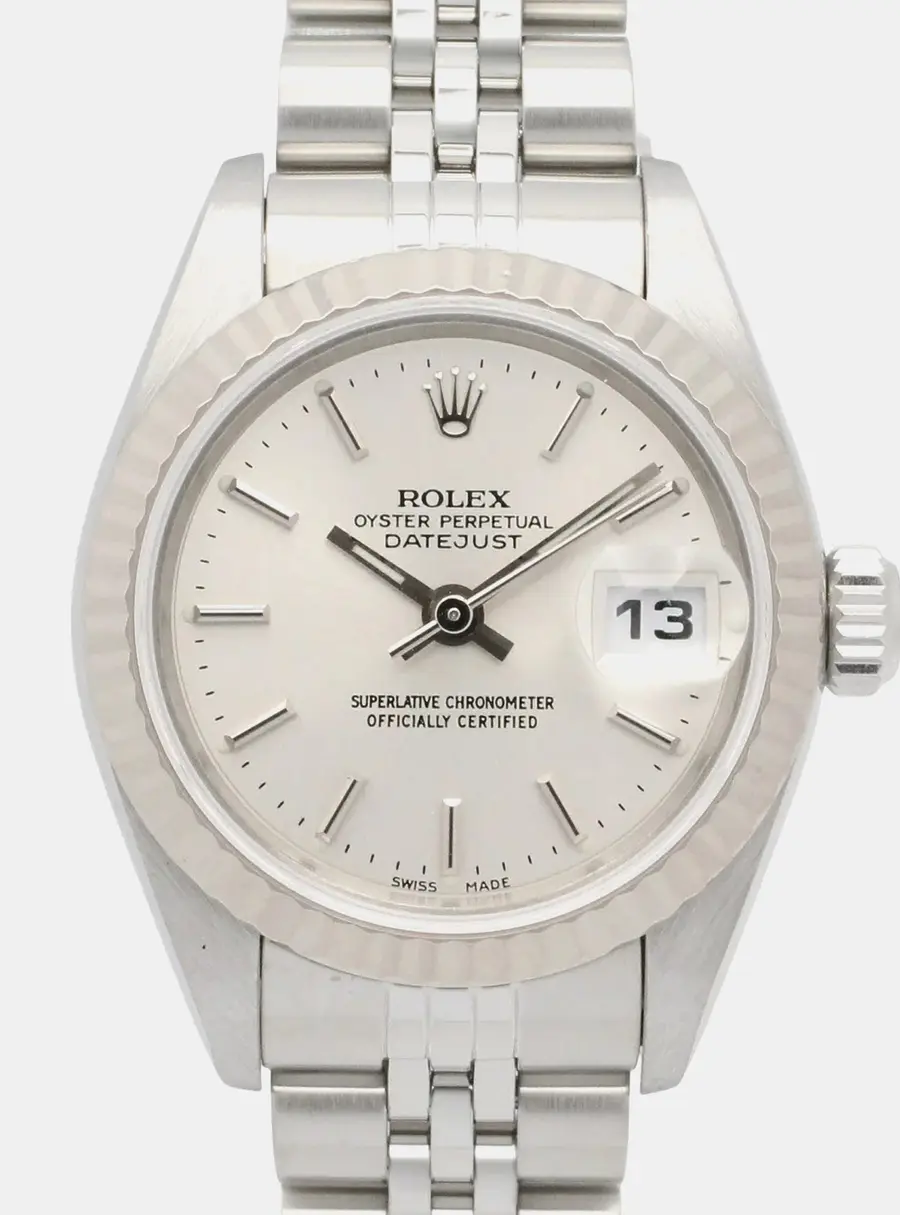 Rolex Lady Datejust 79174 Silver 18K White Gold, Stainless Steel Automatic Women's Watches 26mm