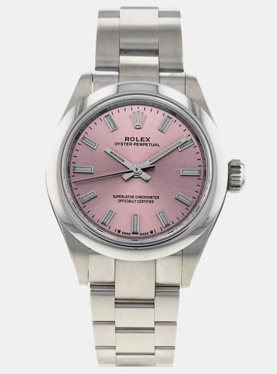 Rolex Oyster Perpetual 276200 Pink Stainless Steel Automatic Women's Wristwatch 28mm