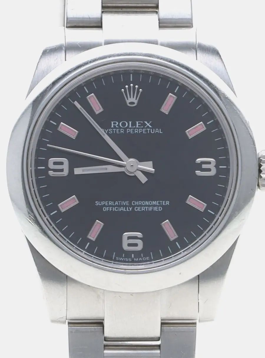 Rolex Oyster Perpetual 177200 Automatic Black Stainless Steel Women's Wristwatch 31 mm