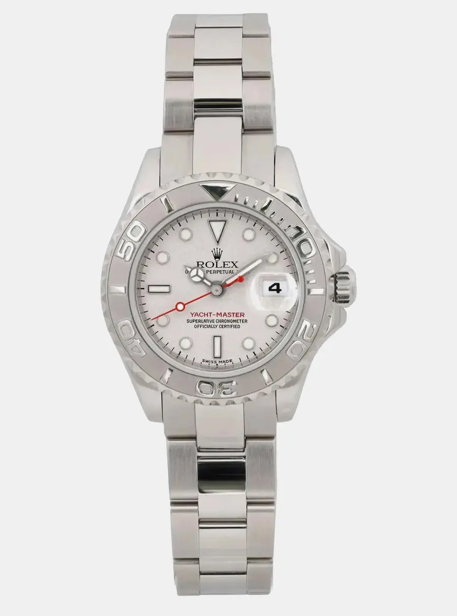 Rolex Yacht-Master 169622 Silver Platinum Automatic Women's Wristwatch 29mm