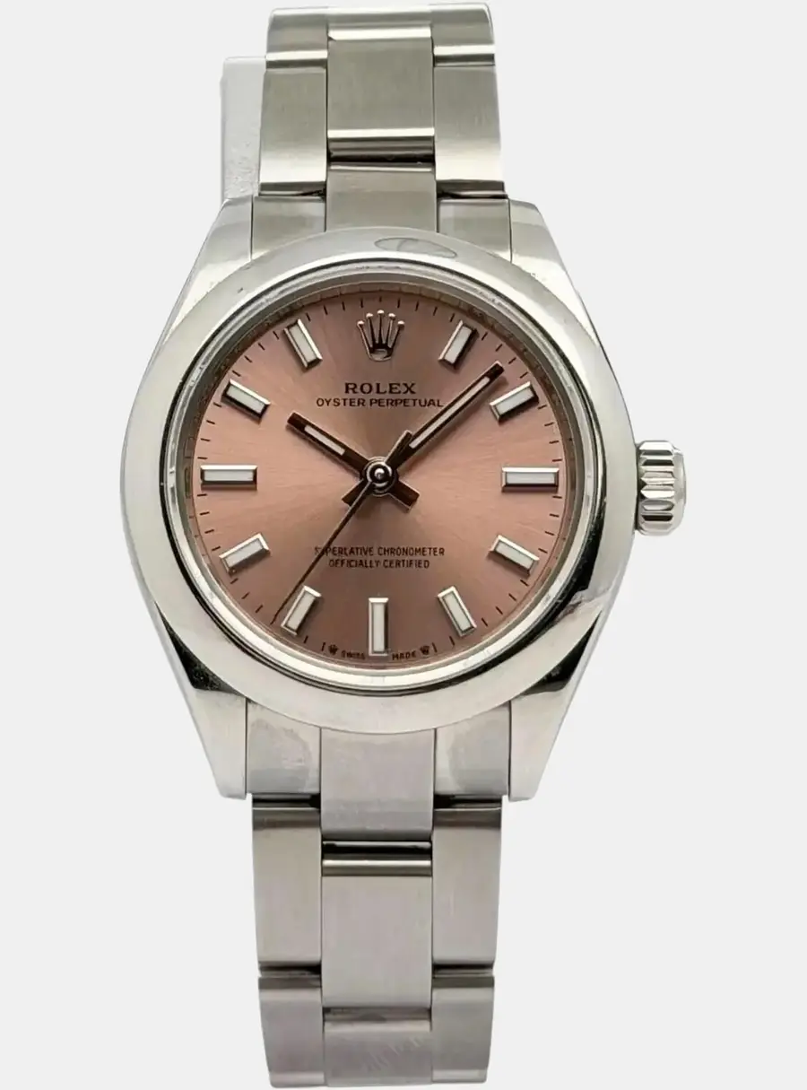 Rolex Oyster Perpetual 276200 Pink Stainless Steel Automatic Women Wristwatch 28mm