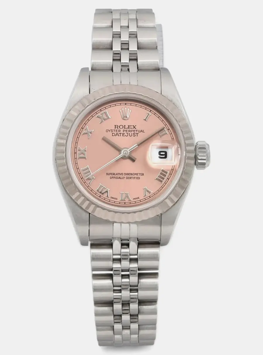 Rolex Datejust 79174 Pink Stainless Steel Automatic Women's Wristwatch 26mm