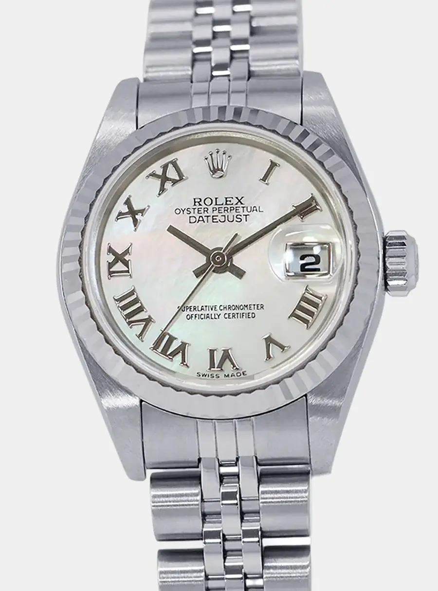 Rolex Datejust 179174NR White 18K White Gold Stainless Steel Automatic Women Wristwatch 26mm