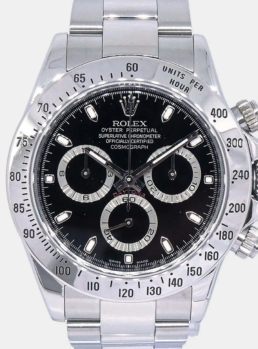 Rolex Cosmograph Daytona 116520 Black Stainless Steel Automatic Women's Watches 39mm