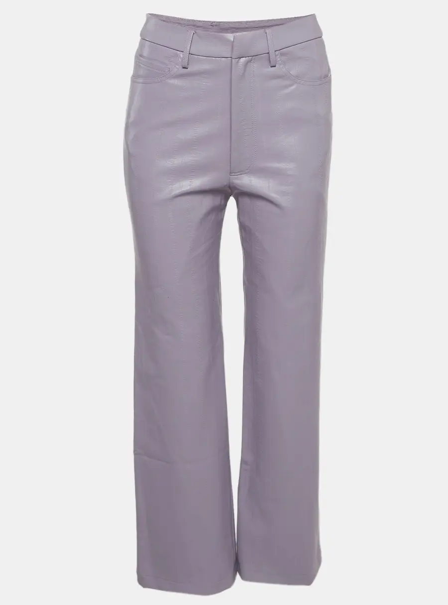 Rotate Birger Christensen Purple Leather High Waist Rotie Pants M