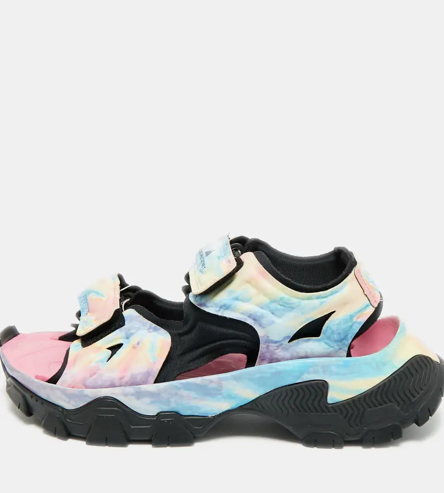 Stella McCartney Adidas Hike Size 37 Multicolor Fabric and Faux Leather Sandals