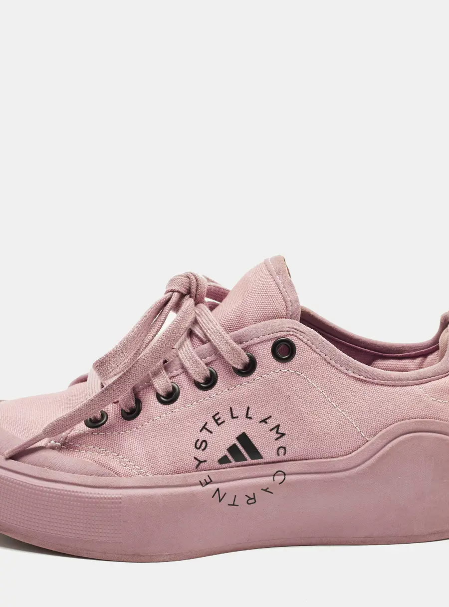 Stella McCartney Adidas Size 39.5 Lilac Canvas Lace Up Sneakers