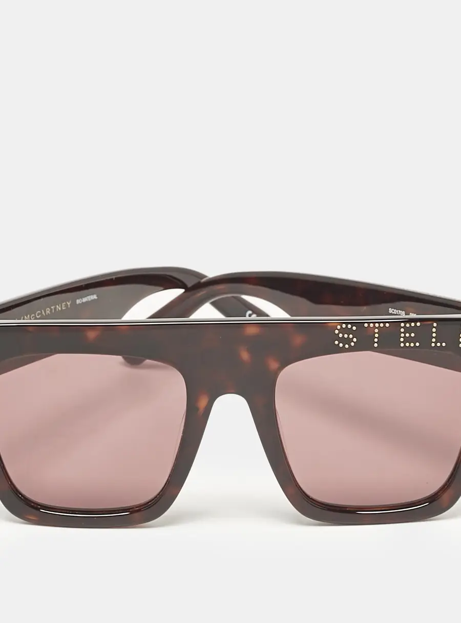 Stella McCartney Havana Brown SC0170S Square Sunglasses