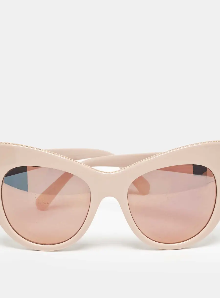 Stella McCartney Beige/Black Chain Cate Eye Sunglasses