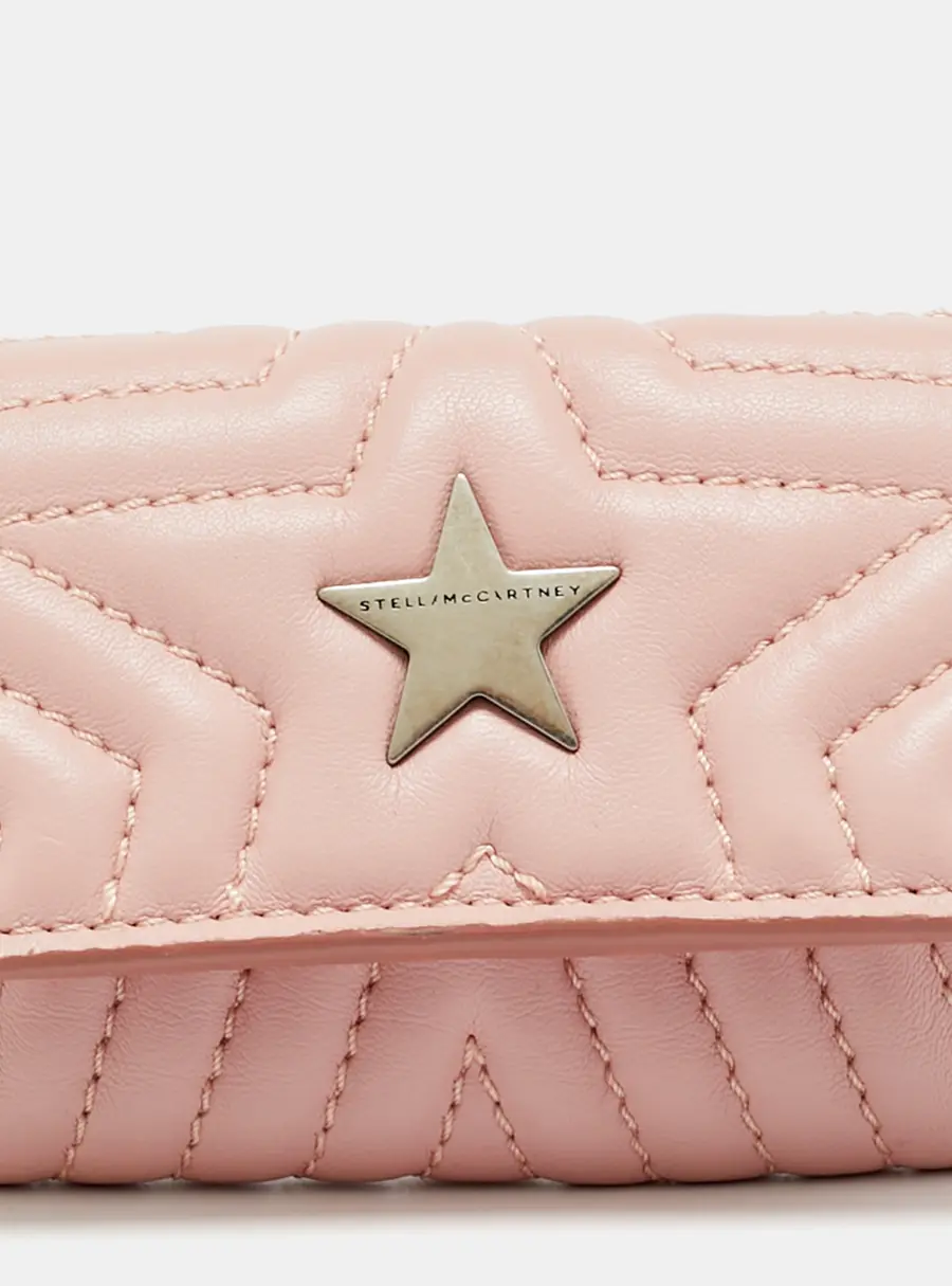 Stella McCartney Stella Star Key Holder Pink Faux Leather
