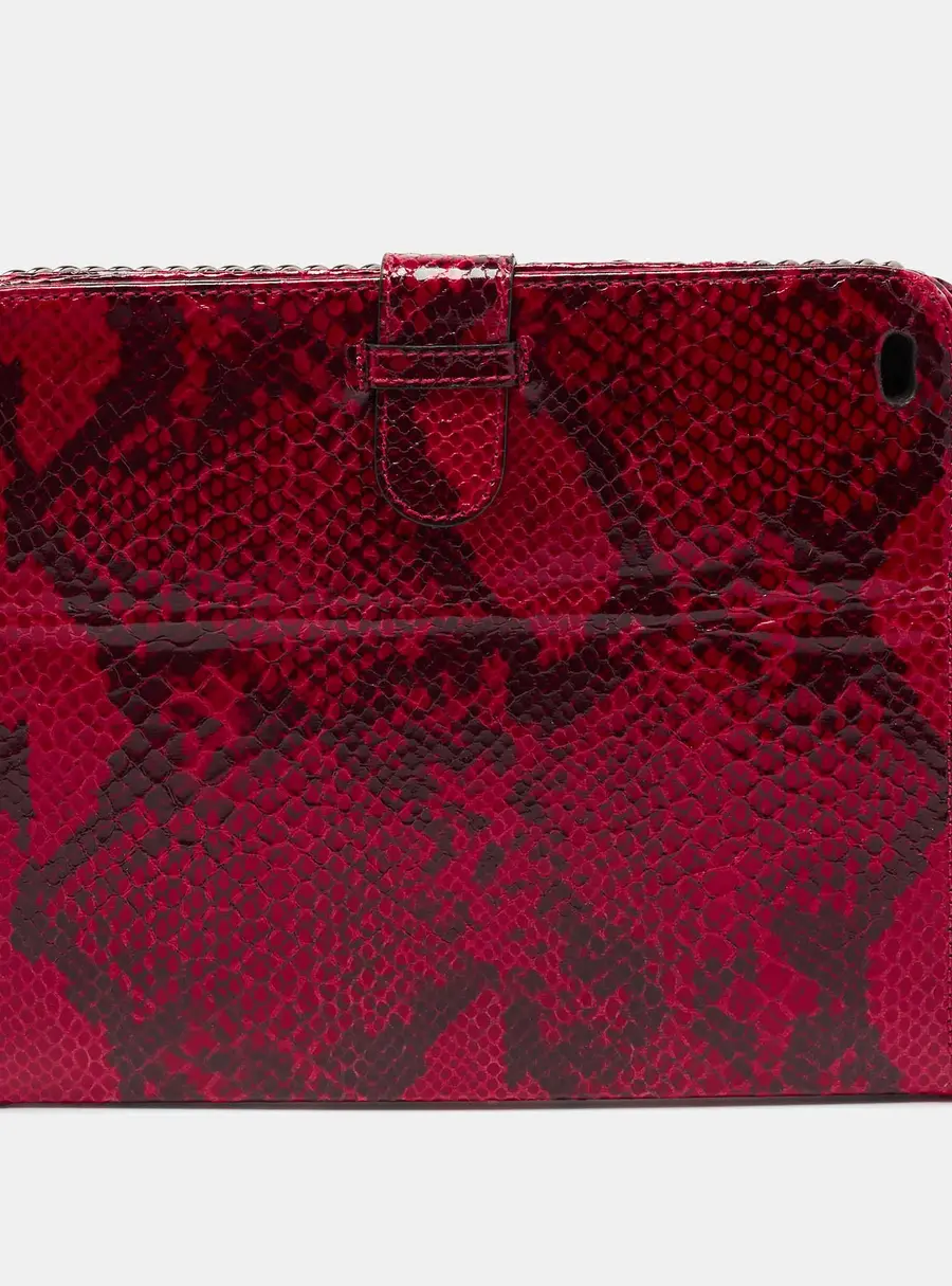 Stella McCartney Red Faux Python Leather Falabella iPad 2 Case Holder