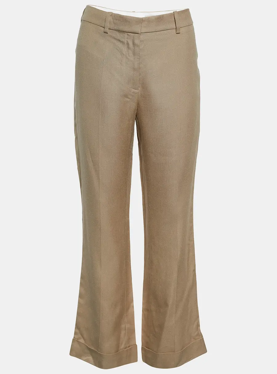 Stella McCartney Beige Cuffed Hem Trousers M