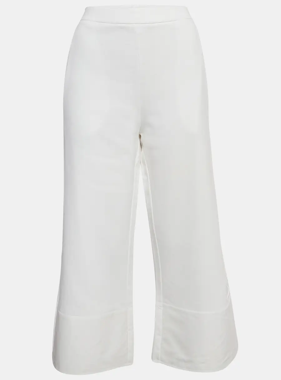 Stella McCartney White Cotton Wide-Leg Sweatpants M