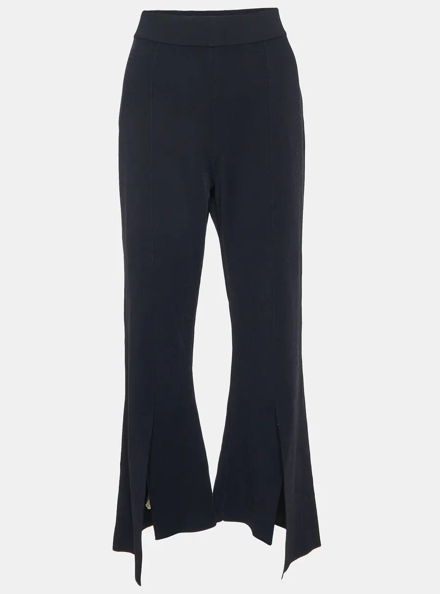 Stella McCartney Black Jersey Wide Leg Trousers L