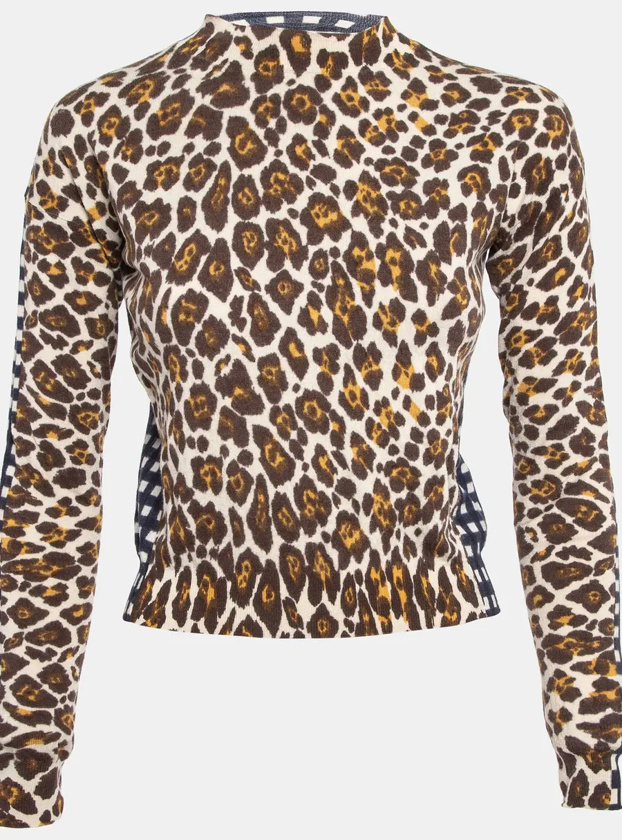 Stella McCartney Multicolor Printed High Neck Knit Top S
