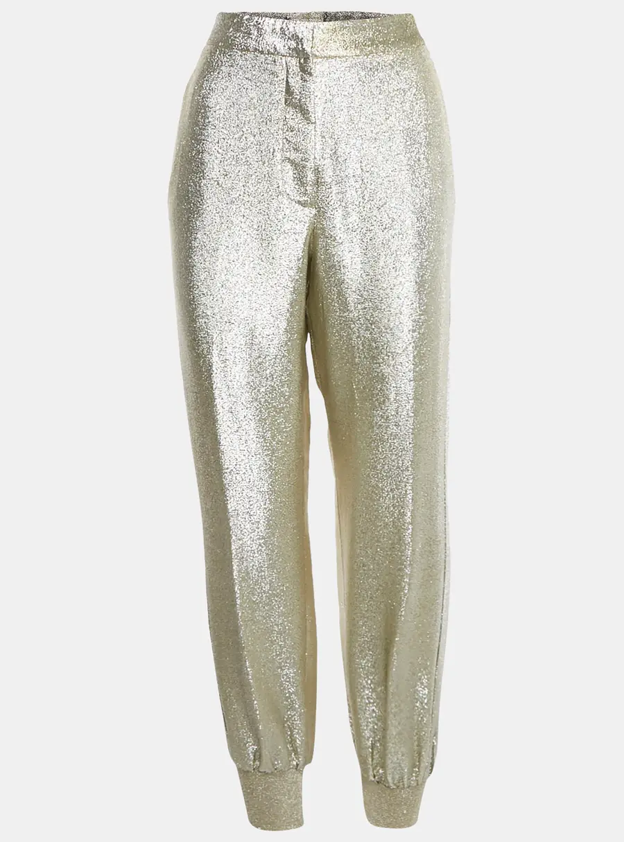 Stella McCartney Metallic Lurex Jogger Trousers M