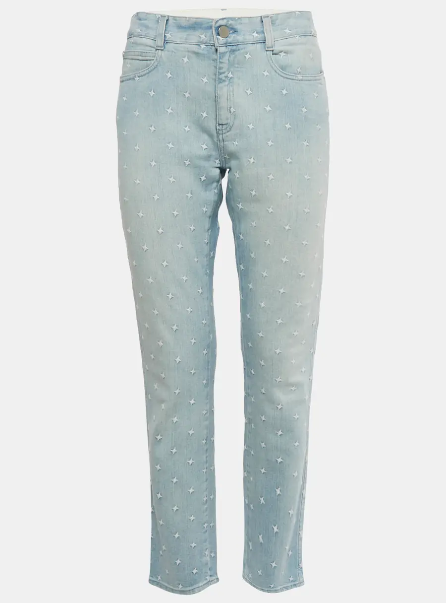 Stella McCartney Blue Star Embroidered Denim Jeans M/Waist 31"