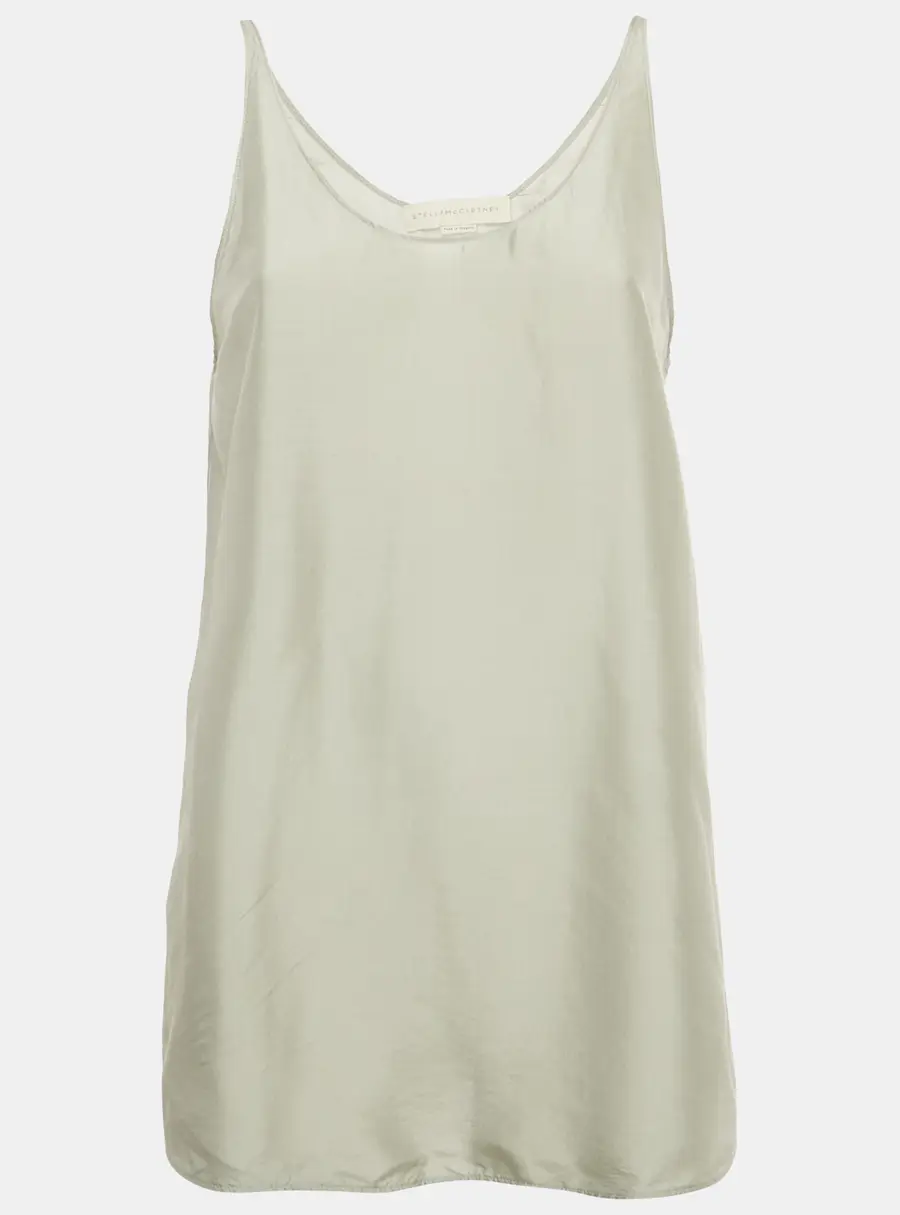 Stella McCartney Grey Silk Sleeveless Top S