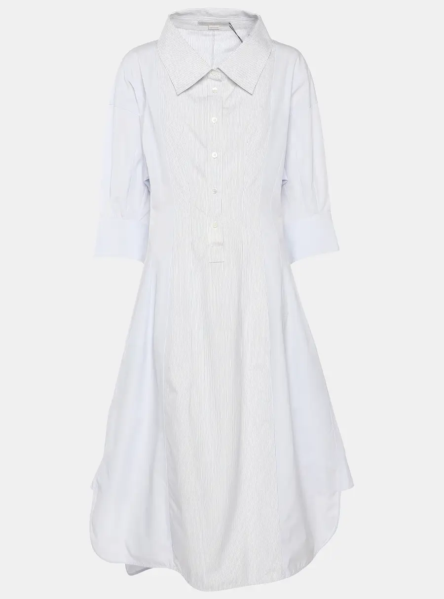Stella McCartney Light Blue Poplin Midi Dress S