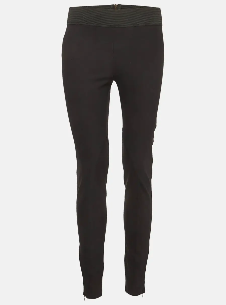 Stella McCartney Black Stretch Knit High Rise Pants S