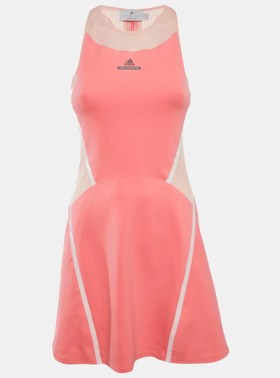 Stella McCartney x Adidas Pink Synthetic Knit Barricade Tennis Dress XS